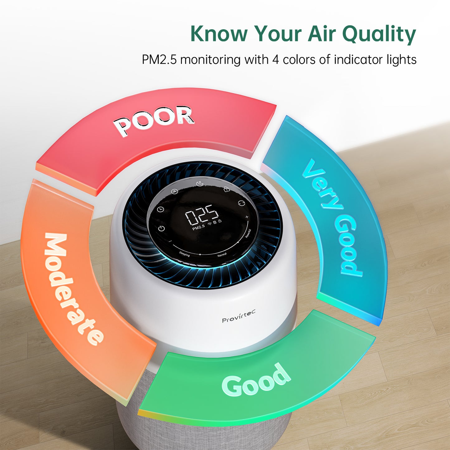 Home Air Purifier for Allergies Pets Smoke Odors 856 sq.ft. White