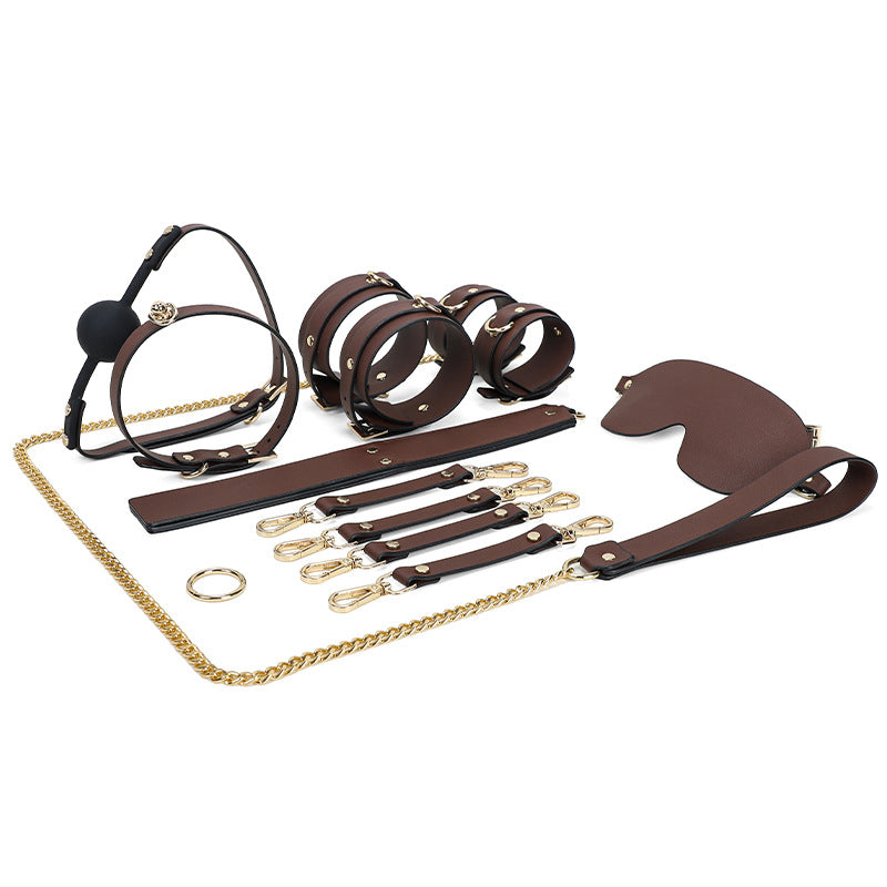 Leather & PU Storage Bag Set for Adult Wellness Accessories - 9 Pieces