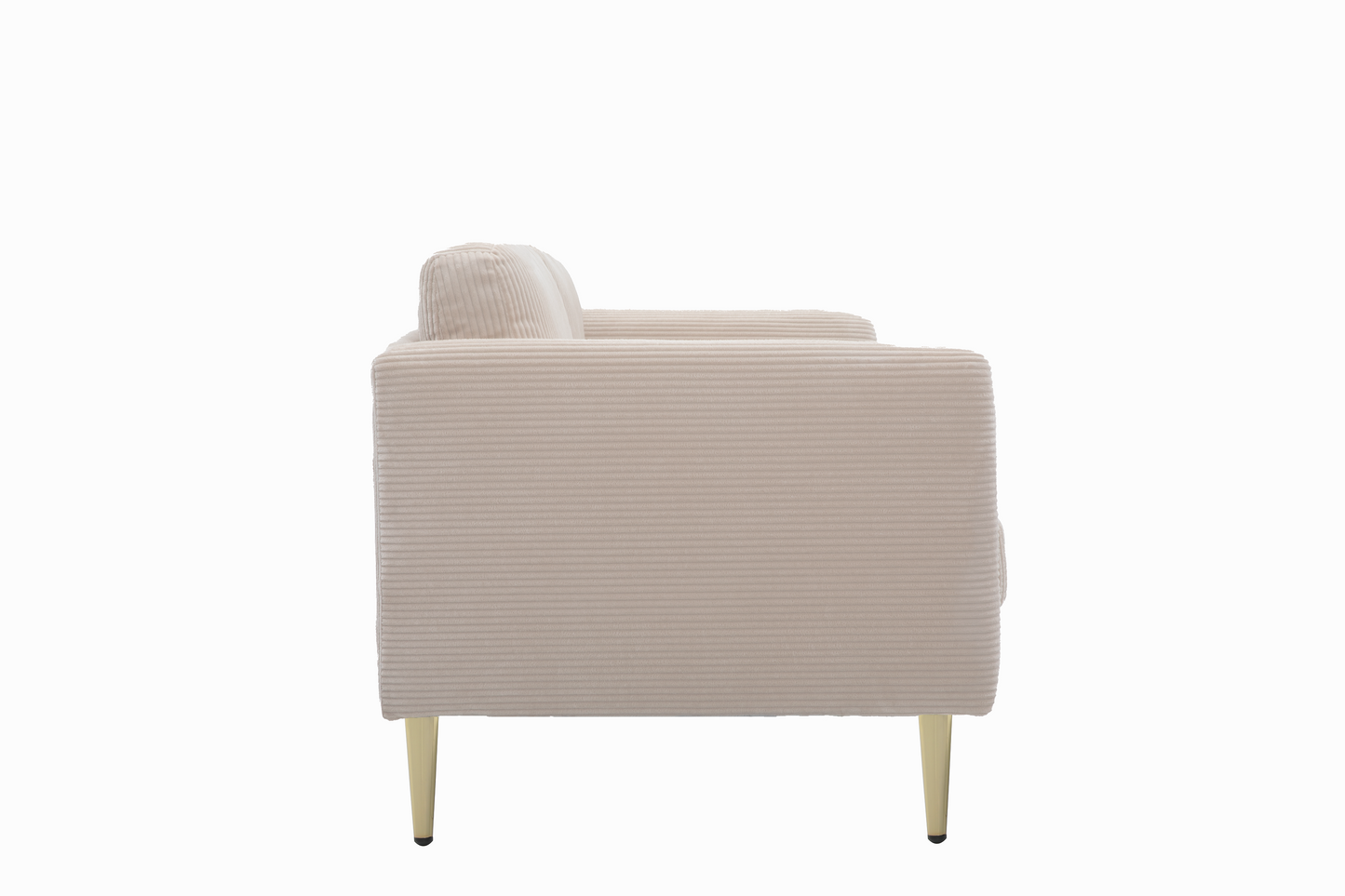 60.63 Wide Modern Corduroy Loveseat, Plush Upholstered Cushions,