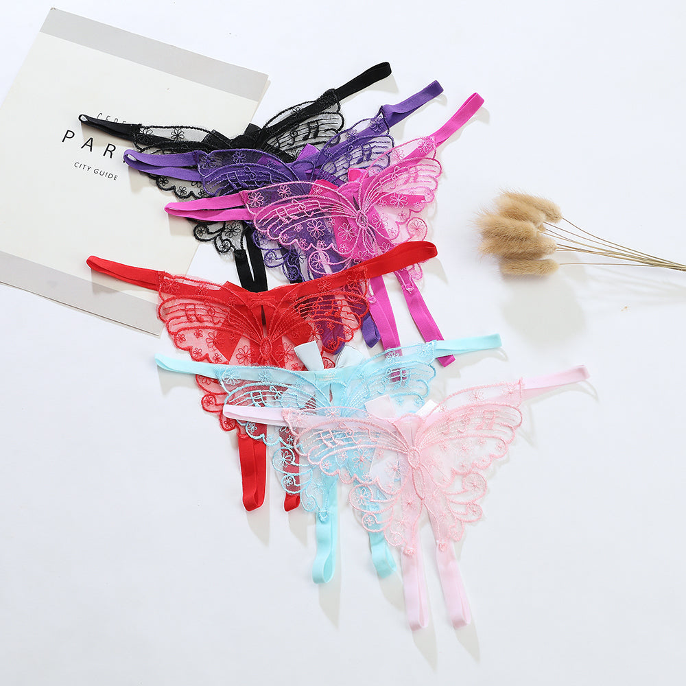 Women’s Embroidered Butterfly Panties - Comfortable Lingerie Set for Ladies