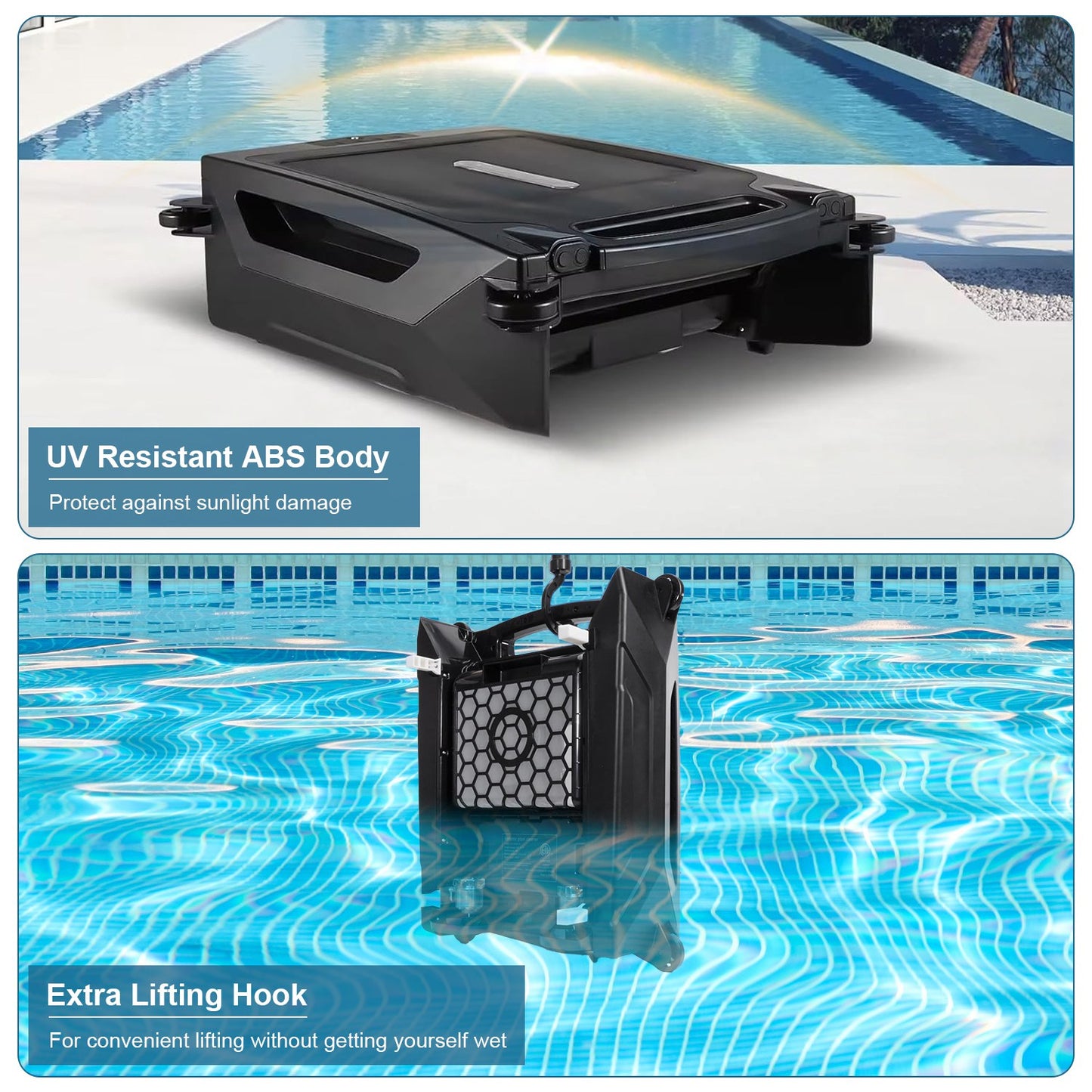 Solar Powered Robotic Pool Skimmer with APP Control, Dual Cleaning Modes, 1937sq.ft Coverage