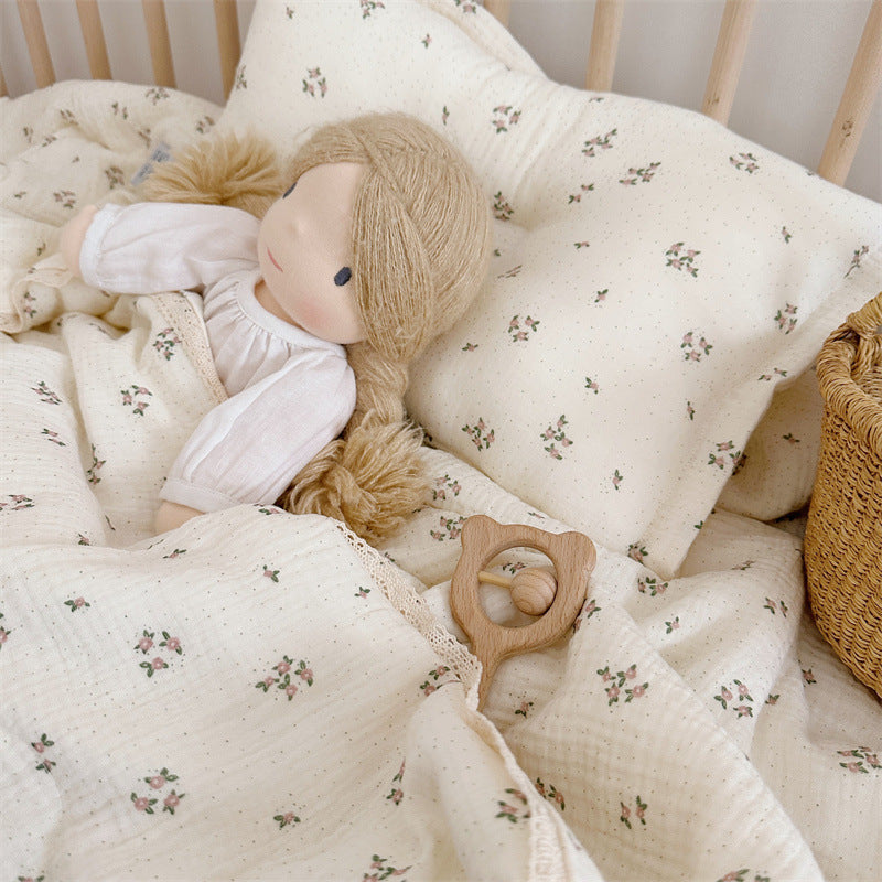 Summer Cotton Quilt Set with Floral Patterns - Multiple Sizes & Styles