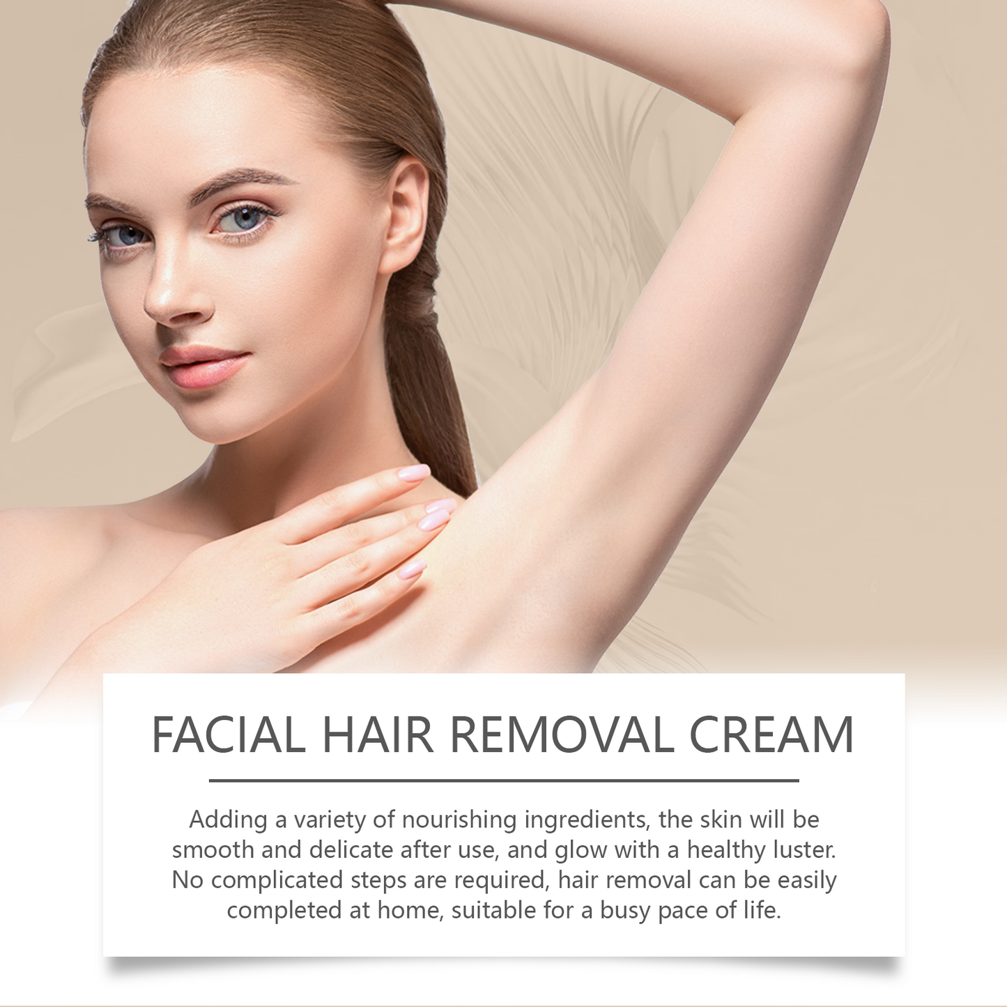 Gentle Coconut Facial Hair Removal Cream for Men and Women