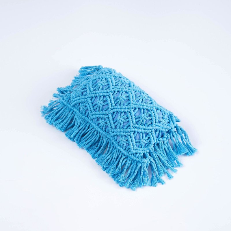 Hand-Woven Tassel Pillow for Home Decor - Soft Cotton Polyester Bedding Accent