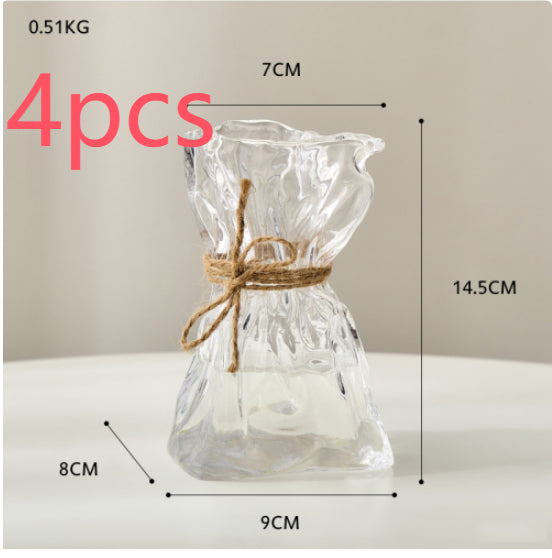 Glass Vase for Dried Flowers - Nordic Home Table Decor Accessory