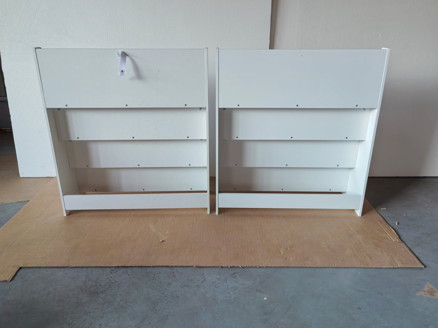 4-Tier Kids Bookshelf - White MDF Book Display Organizer