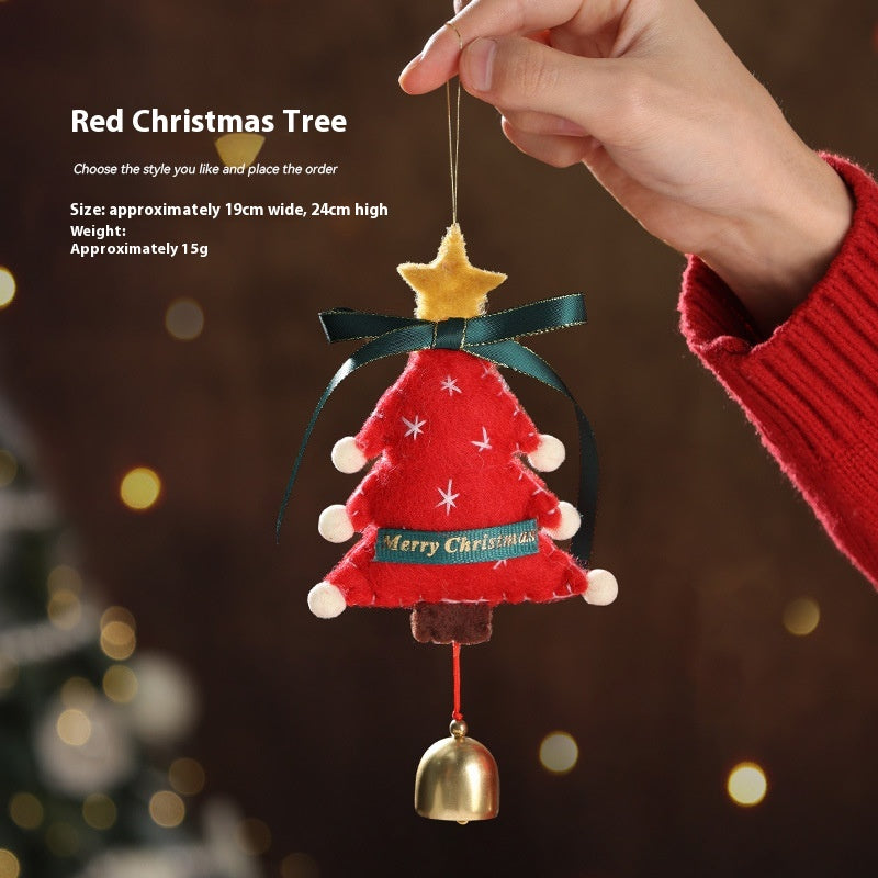 Christmas Hanging Decorations Set - Festive PVC & Plush Ornaments for Holiday Home Decor