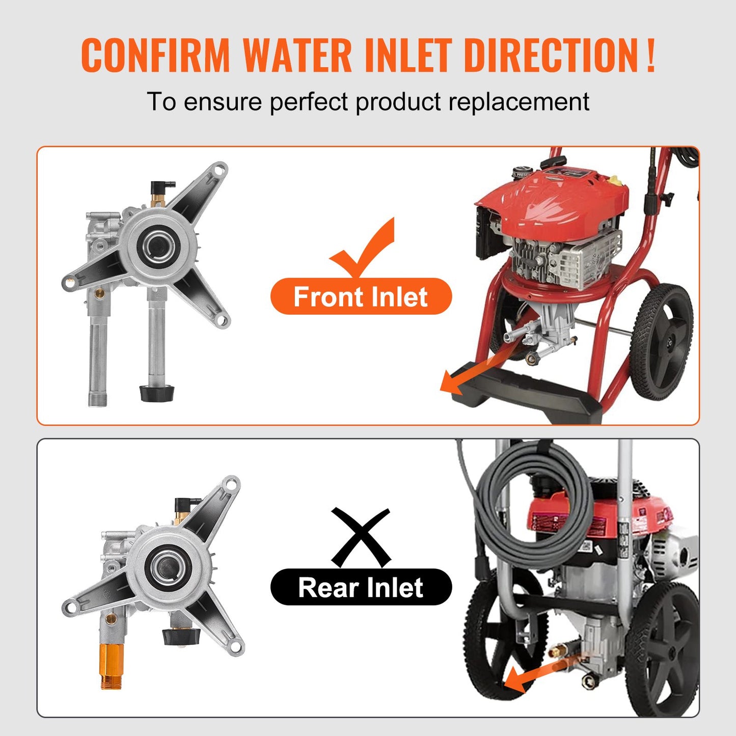 Pressure Washer Pump 7/8 Inch Shaft 3100 PSI 2.5 GPM with 5 Nozzles - Garden Tools