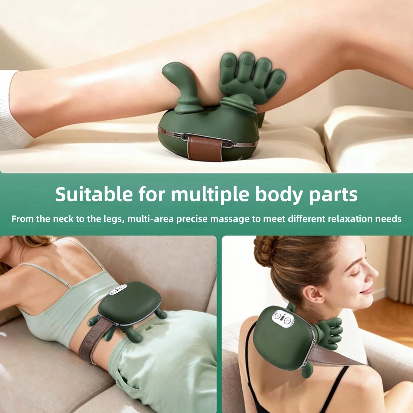Neck & Shoulder Massage Tool for Cervical Relief - Green