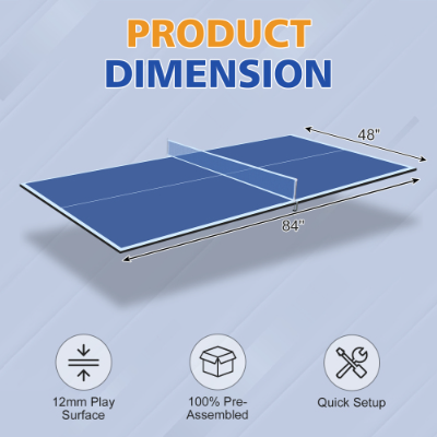 7ft Foldable Ping Pong Conversion Top for Indoor Games