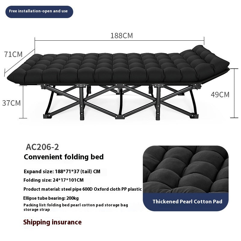 Portable Folding Bed for Camping and Office Use – Lightweight & Space Saving