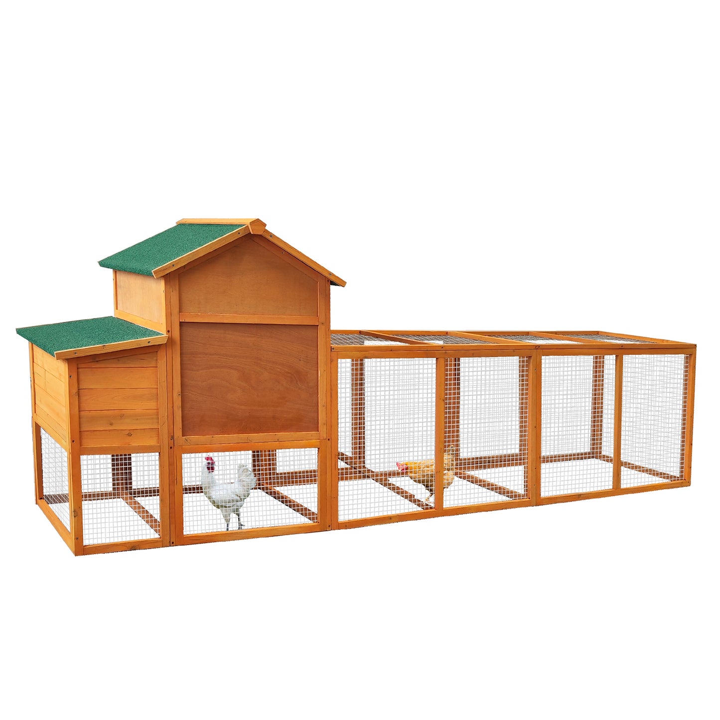 Wooden Chicken Coop - Orange - Single Box Design