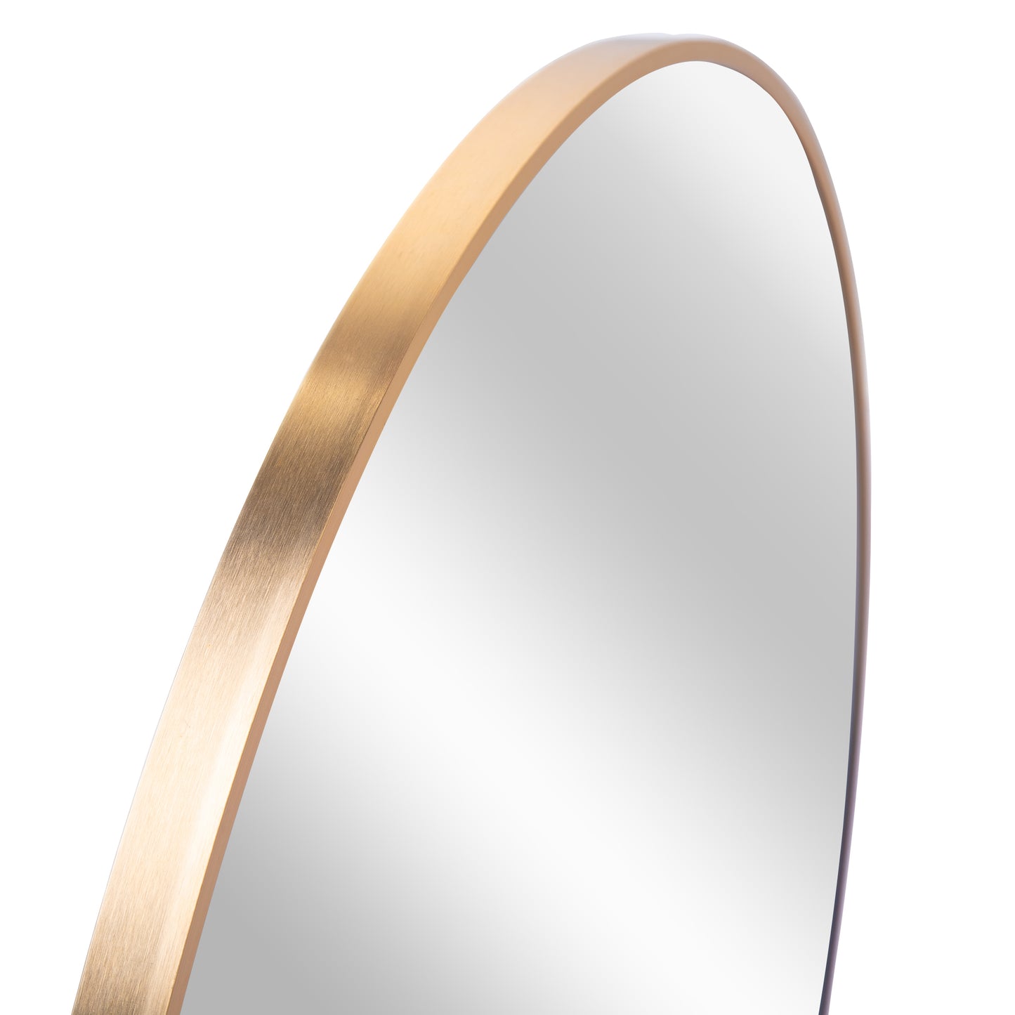 20-Inch Gold Metal Round Bathroom Mirror - Classic Design