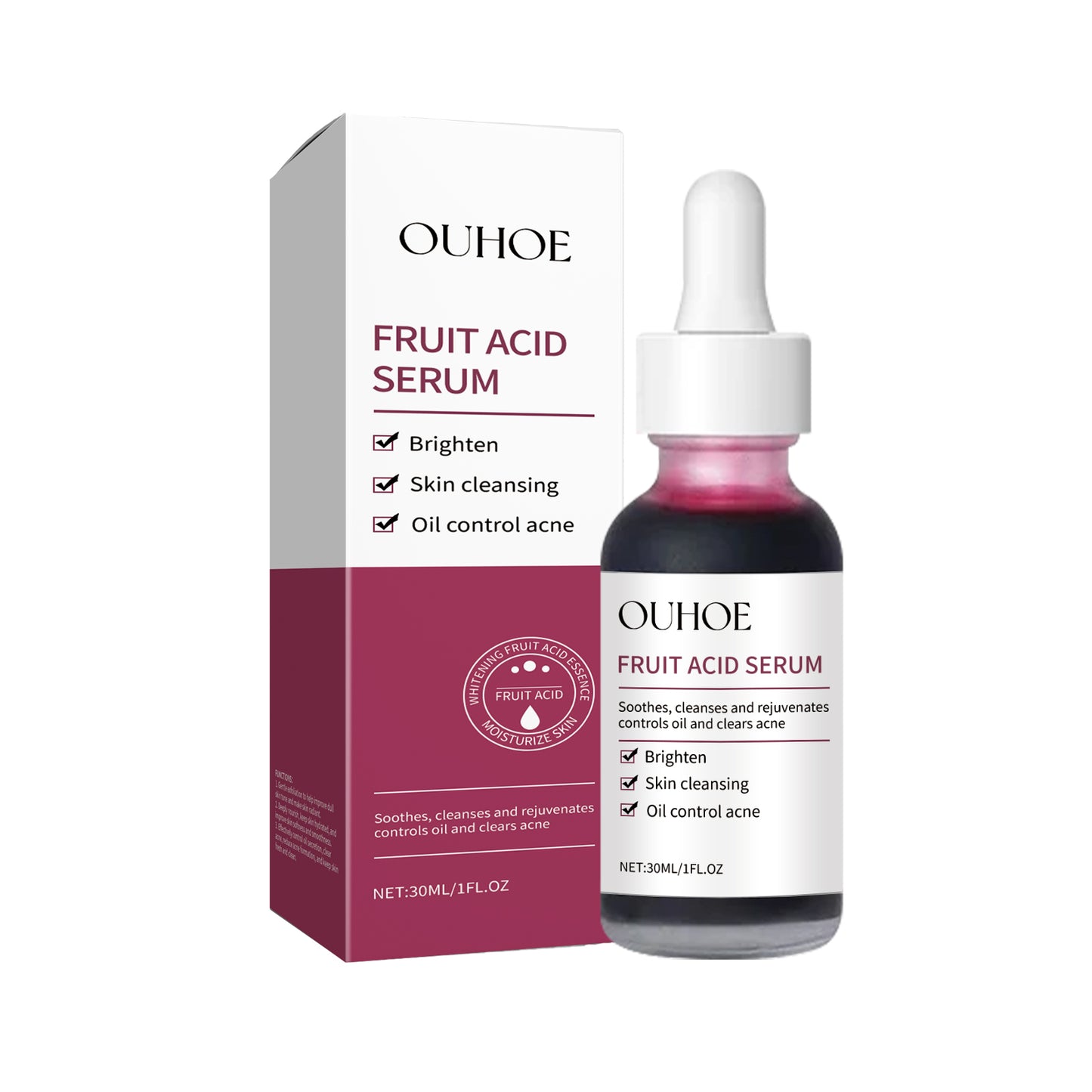 Fruit Acid Purifying Serum - Gentle Exfoliating Facial Essence 30ml