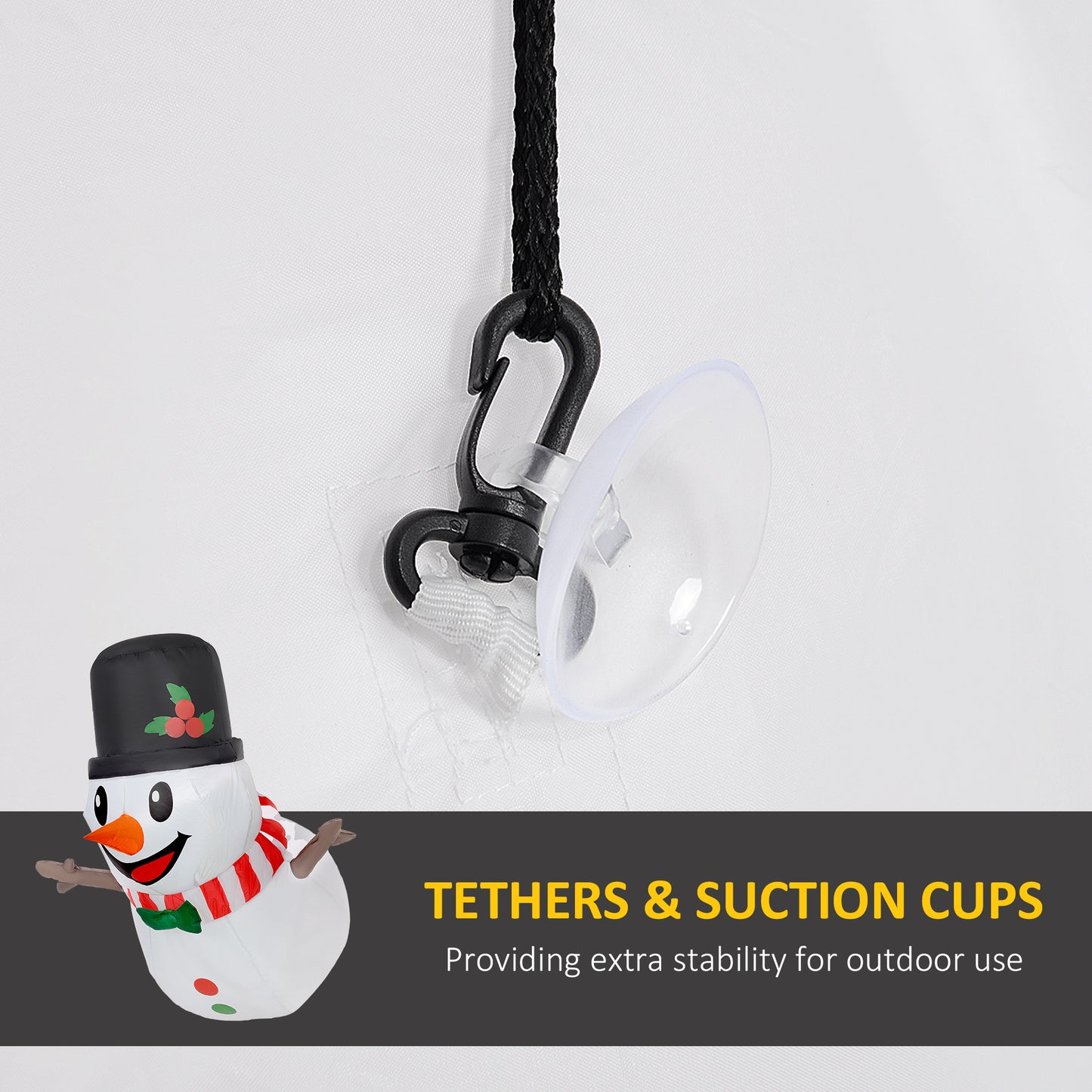 Inflatable Hanging Snowman with LED Lights - Christmas Decoration