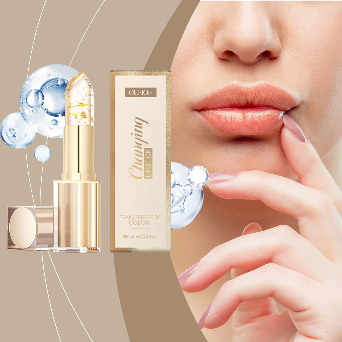 Gold Leaf Color-Changing Nourishing Lipstick 3.5g