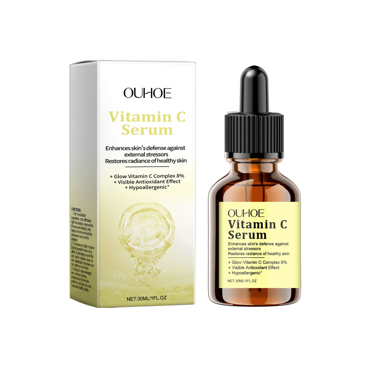 Vitamin C Moisturizing Facial Serum - 30ml Hydrating & Firming Essence