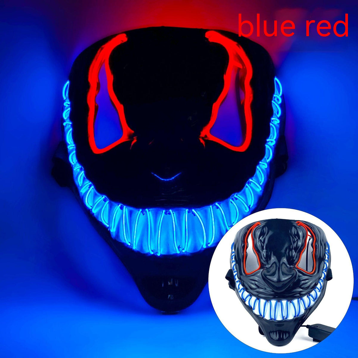 Halloween Luminous LED Mask for Dance Party Multi-Color Variants