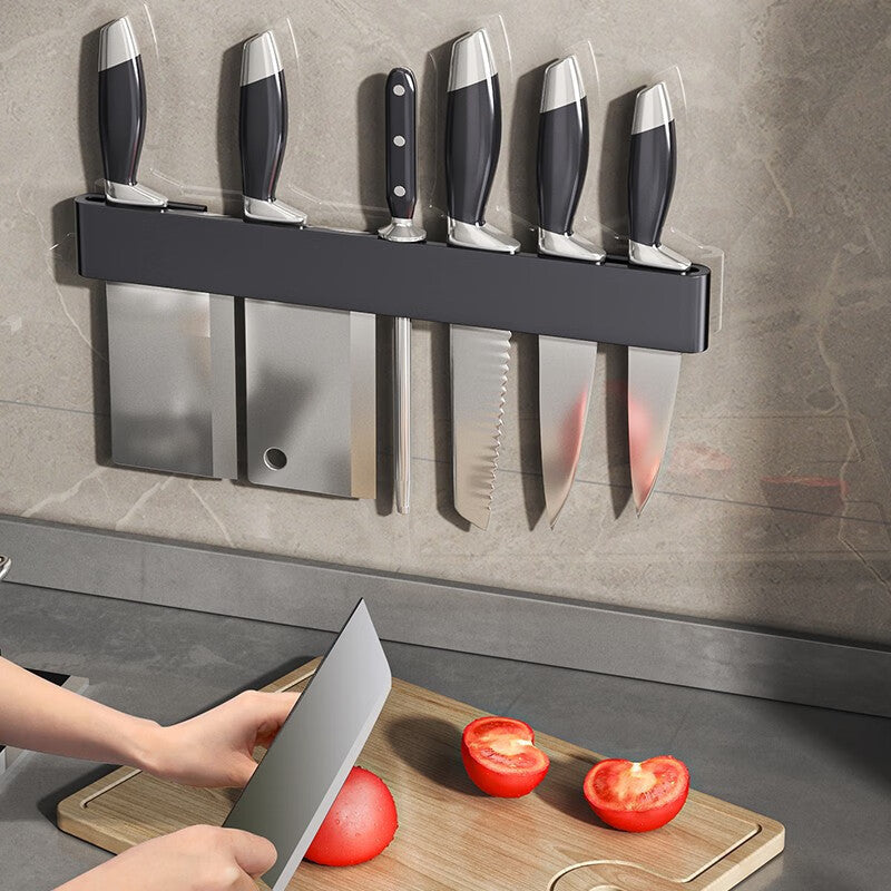 Multi-Functional Wall-Mounted Kitchen Shelf Organizer - Modern Steel Storage Rack