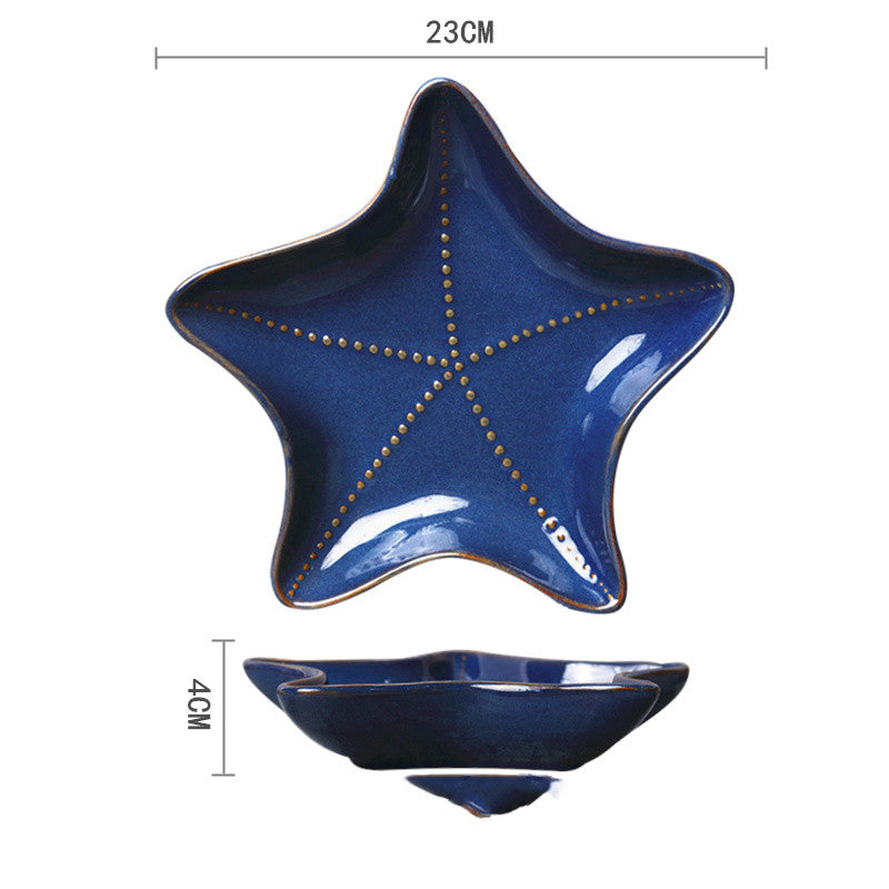 Ceramic Hand-Painted Western Style Breakfast Plate 8 Inch Microwave Safe