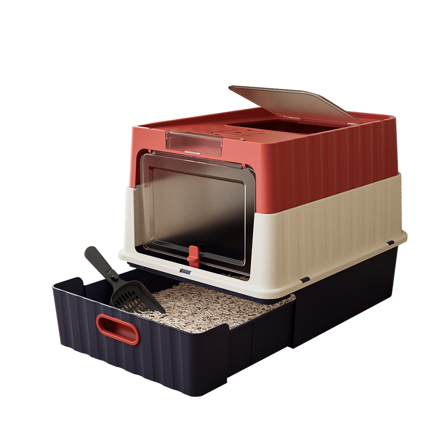 Drawer Cat Litter Box - Self Pickup Pet Furniture for Cats