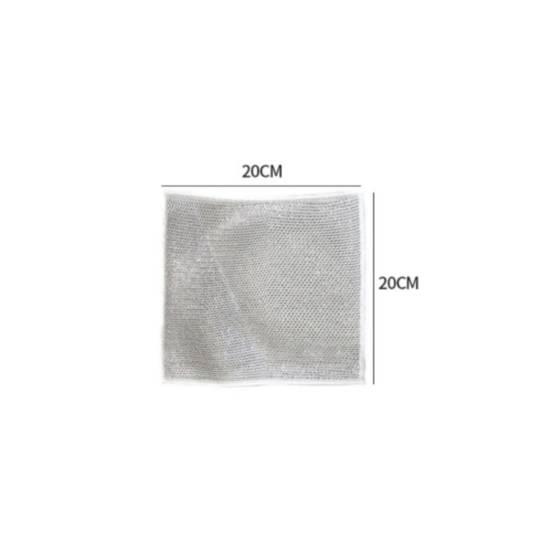 Steel Wire Dishcloth Mesh Cleaning Cloth - Multi-Layer Nylon Kitchen Sponge