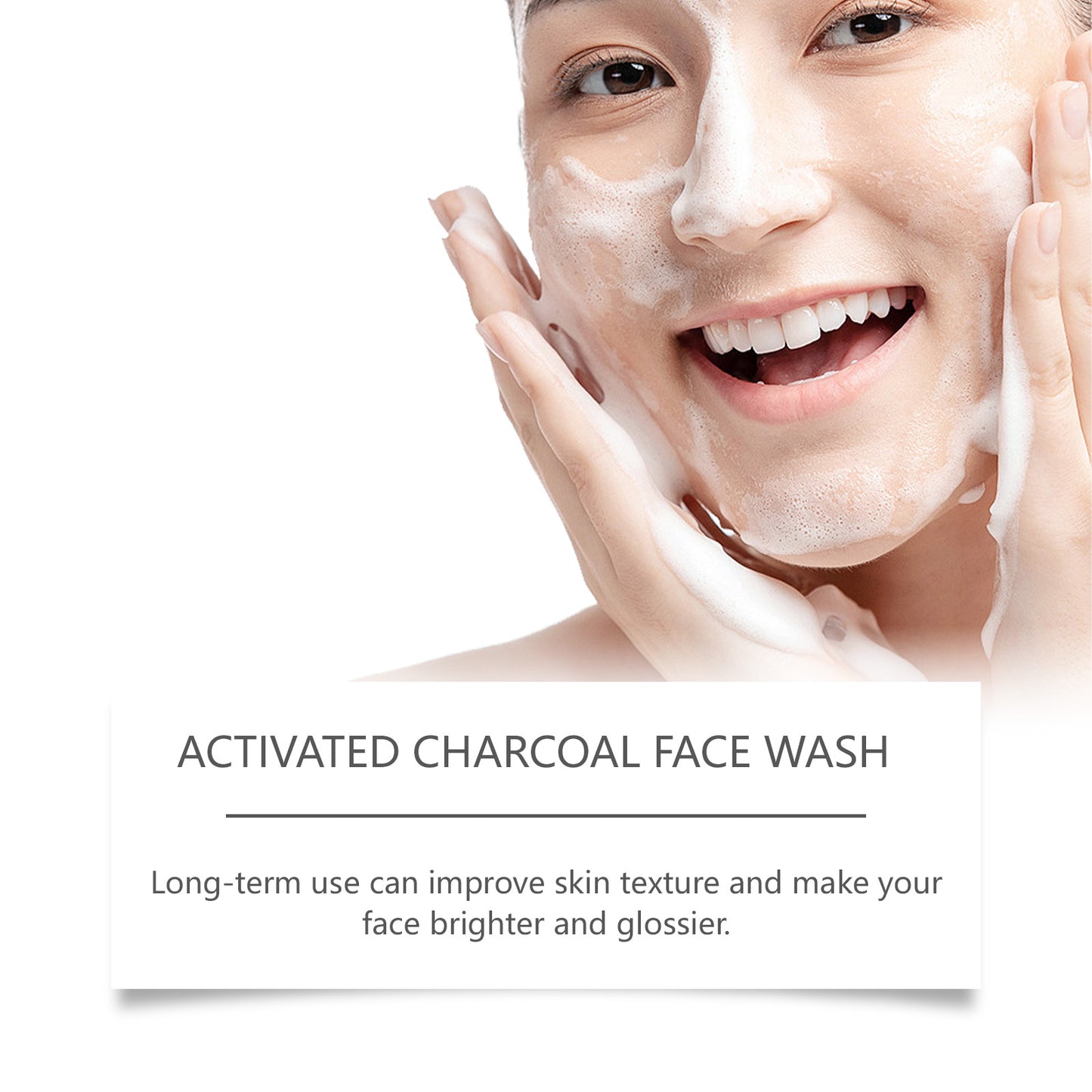 Activated Carbon Facial Cleanser - Gentle Pore Exfoliating Face Wash 100ml