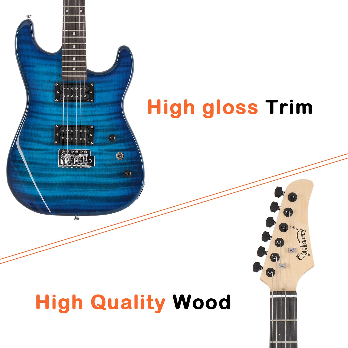 Electric Guitar Kit with Speaker - Blue
