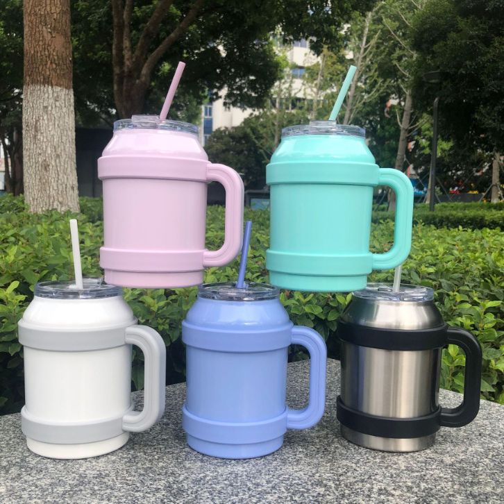 Double Layer Vacuum Insulated Stainless Steel Travel Mug - 50oz, Multiple Colors