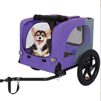 Heavy Duty Collapsible Pet Bike Trailer with All-Terrain Wheels & Universal Hitch