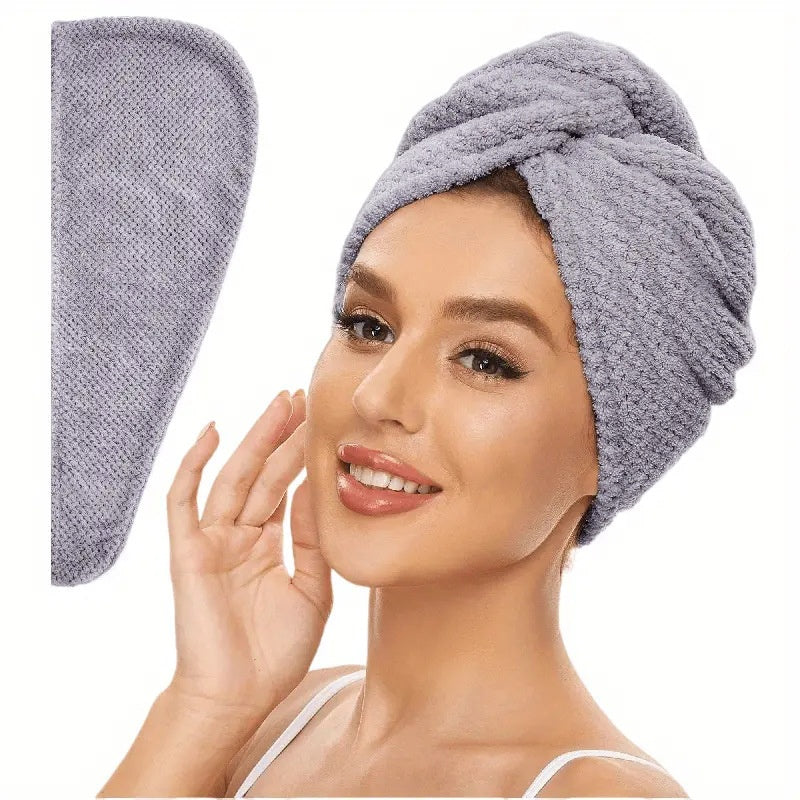 Coral Fleece Quick-Drying Hair Towel Cap Bath Hair Drying Wrap