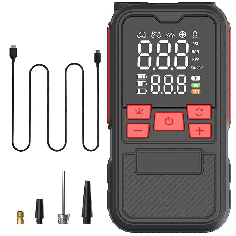 Wireless Portable Car Air Pump with Power Bank and Light