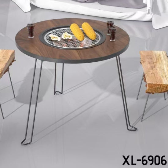 60cm Folding Outdoor Barbecue & Tea Table - Portable Garden & Home Storage
