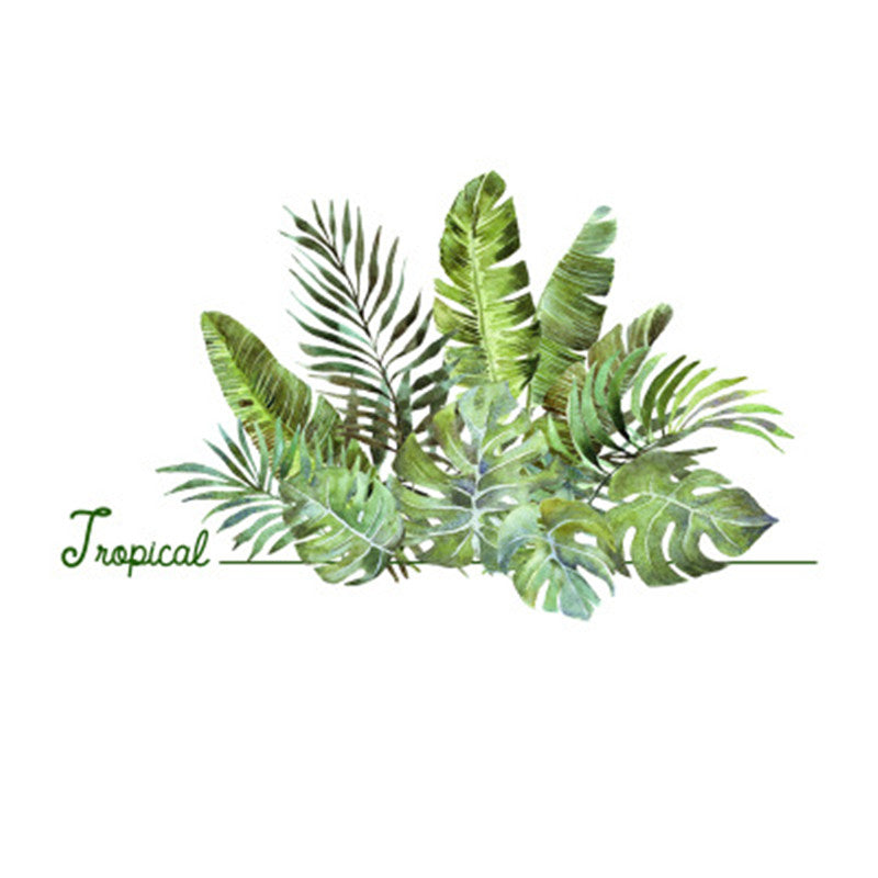Tropical Plant Turtle Leaf Wall Sticker Home Decor Waterproof Mural