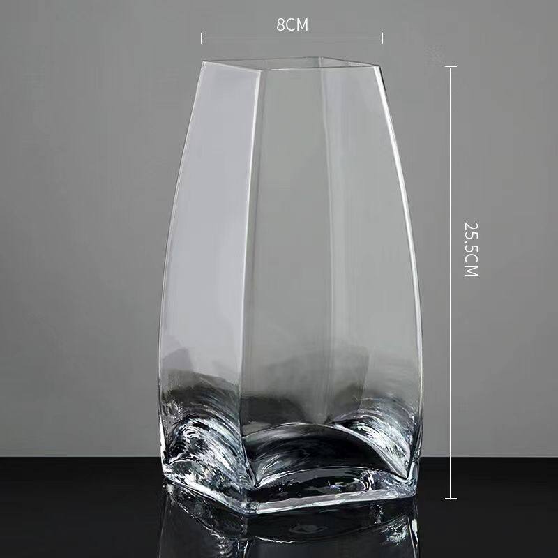 Minimalist Transparent Glass Hydroponic Vase for Home Decor