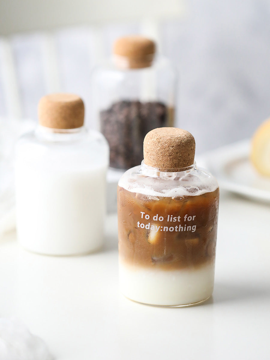 Heat Resistant Glass Milk Bottle for Coffee & Drinkware - 500ML Transparent