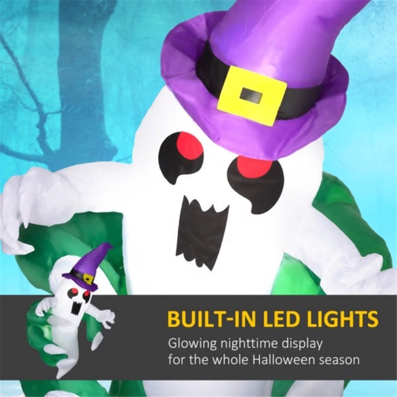 Inflatable Halloween Ghost Decoration with LED Lights - 25.6"