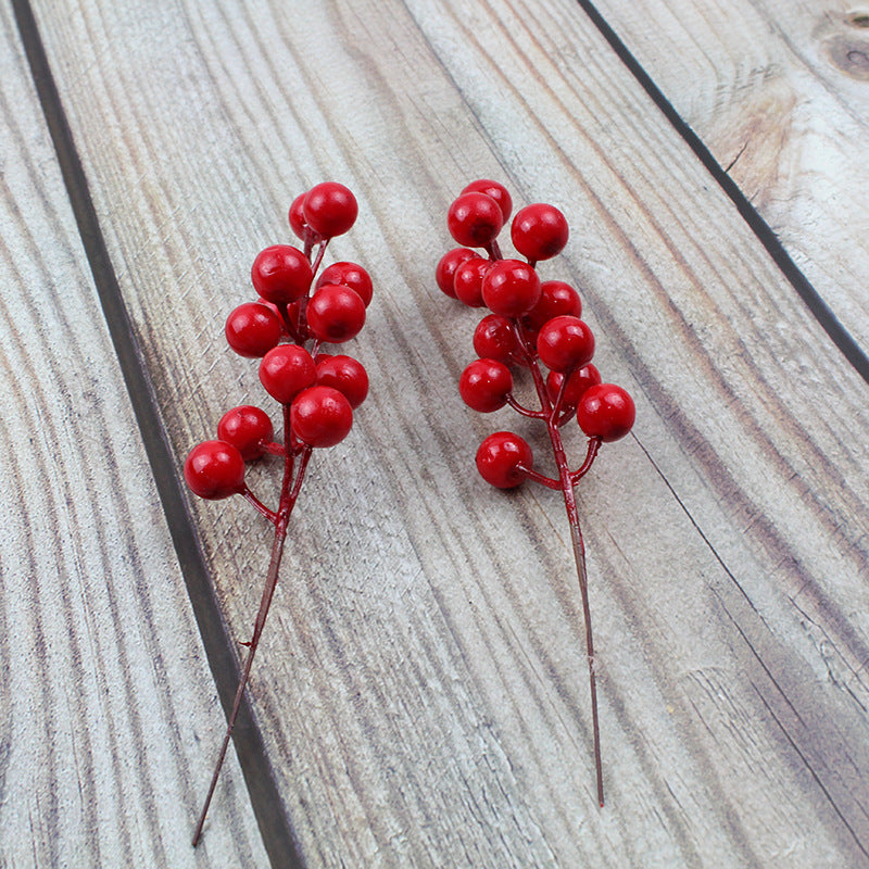 Christmas Foam Fruit Decoration with 14 Hawthorn Heads - Festive Party Supplies