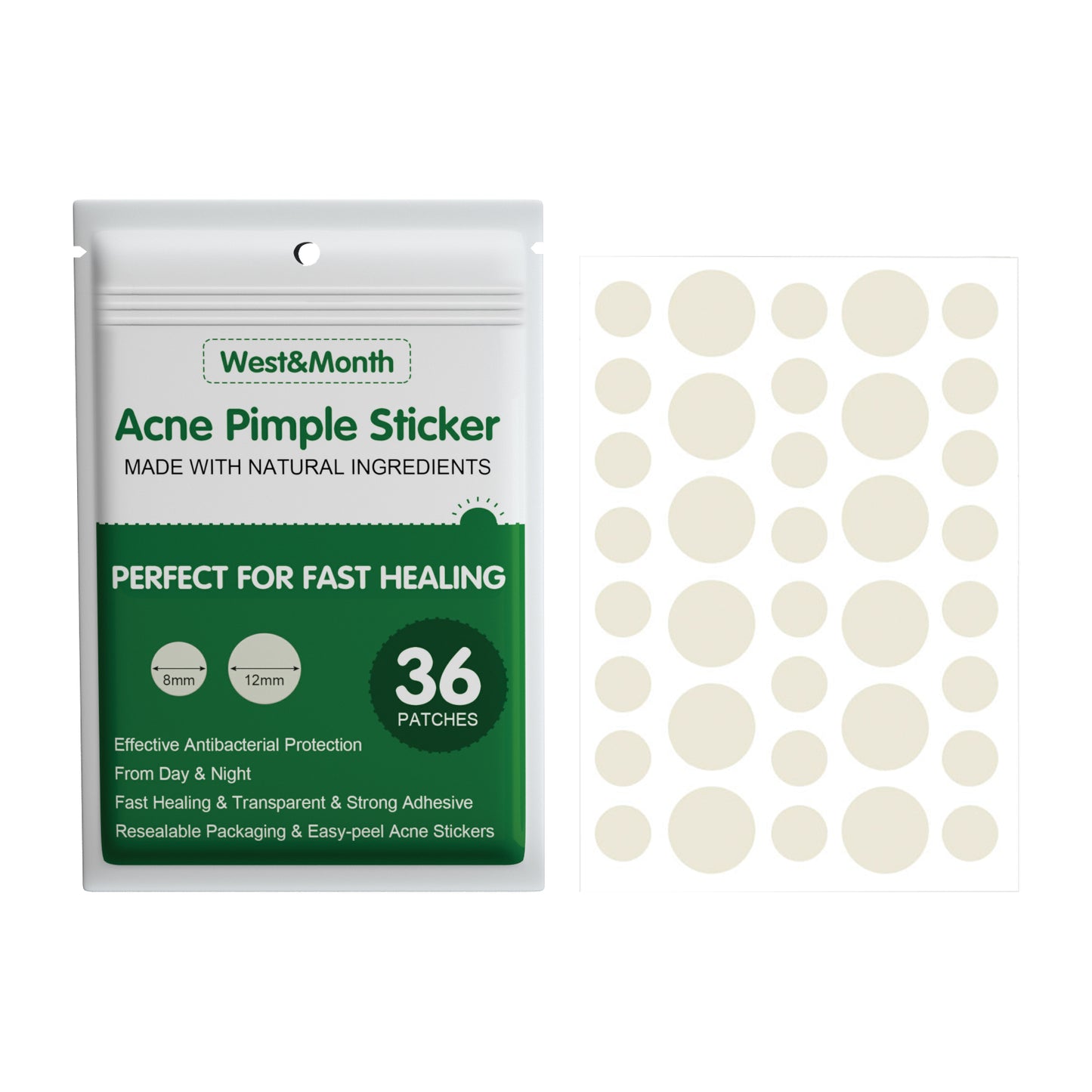 Invisible Acne Patch with Tea Tree Oil - Waterproof Blemish Spot Treatment
