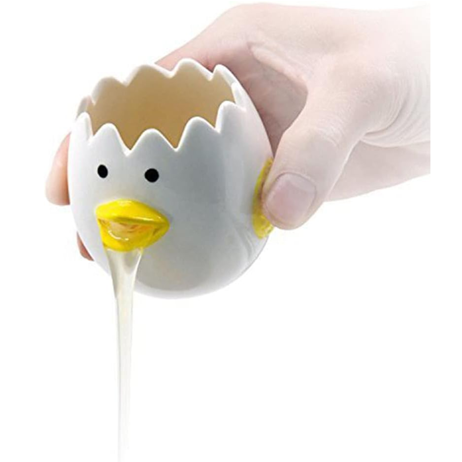 Ceramic Chicken Egg Yolk Separator - Cute Vomiting Design