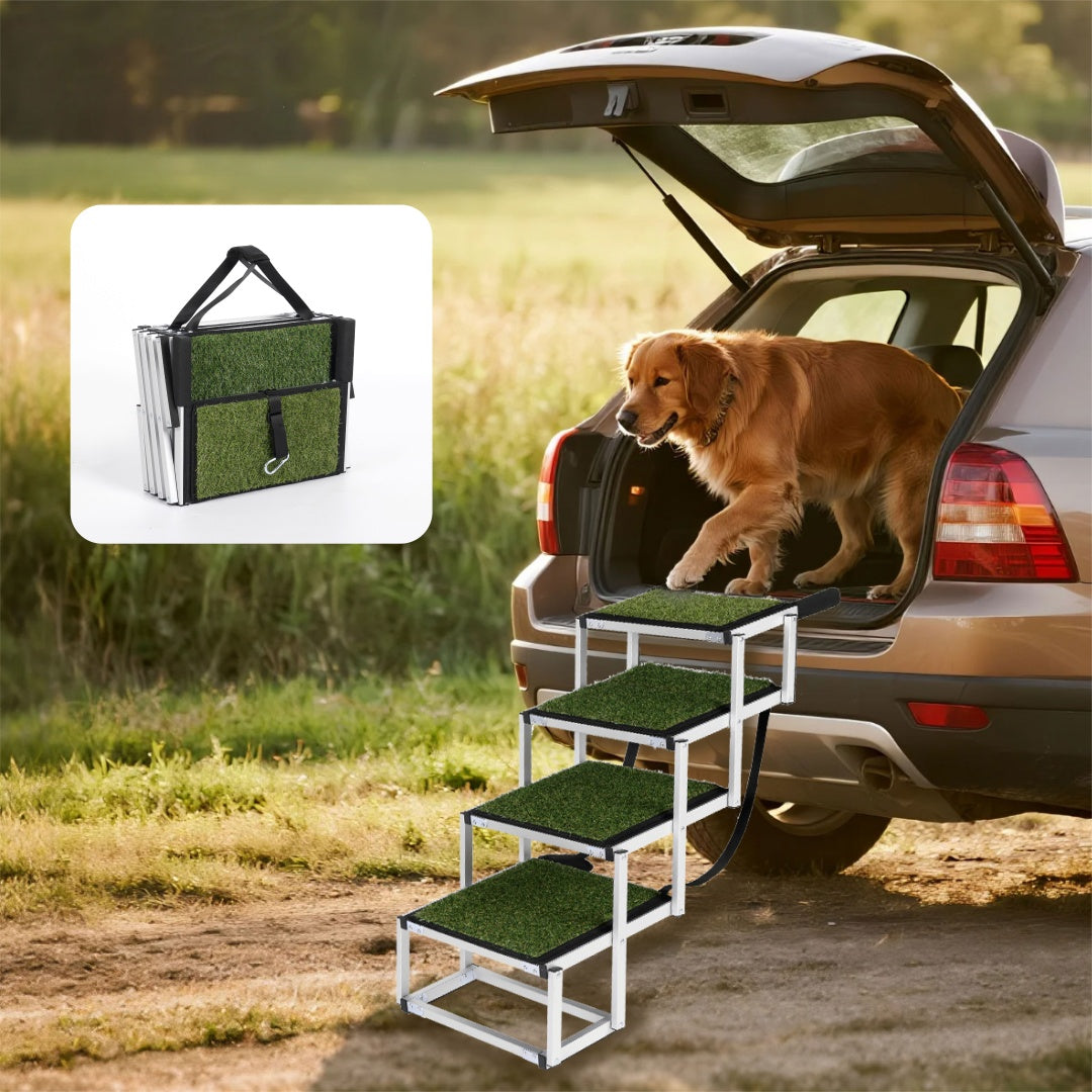 Foldable Dog Ramp for Cars SUVs Trucks Large Dogs Non-Slip Support Lightweight