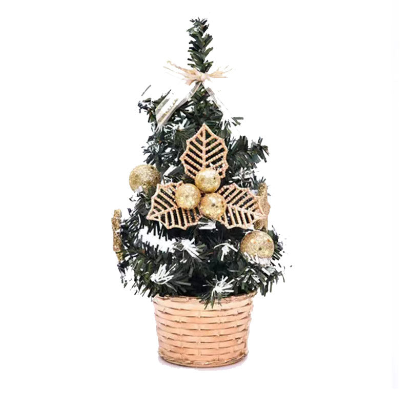 Mini Christmas Tree LED Lights Decoration - PVC Desktop Ornaments