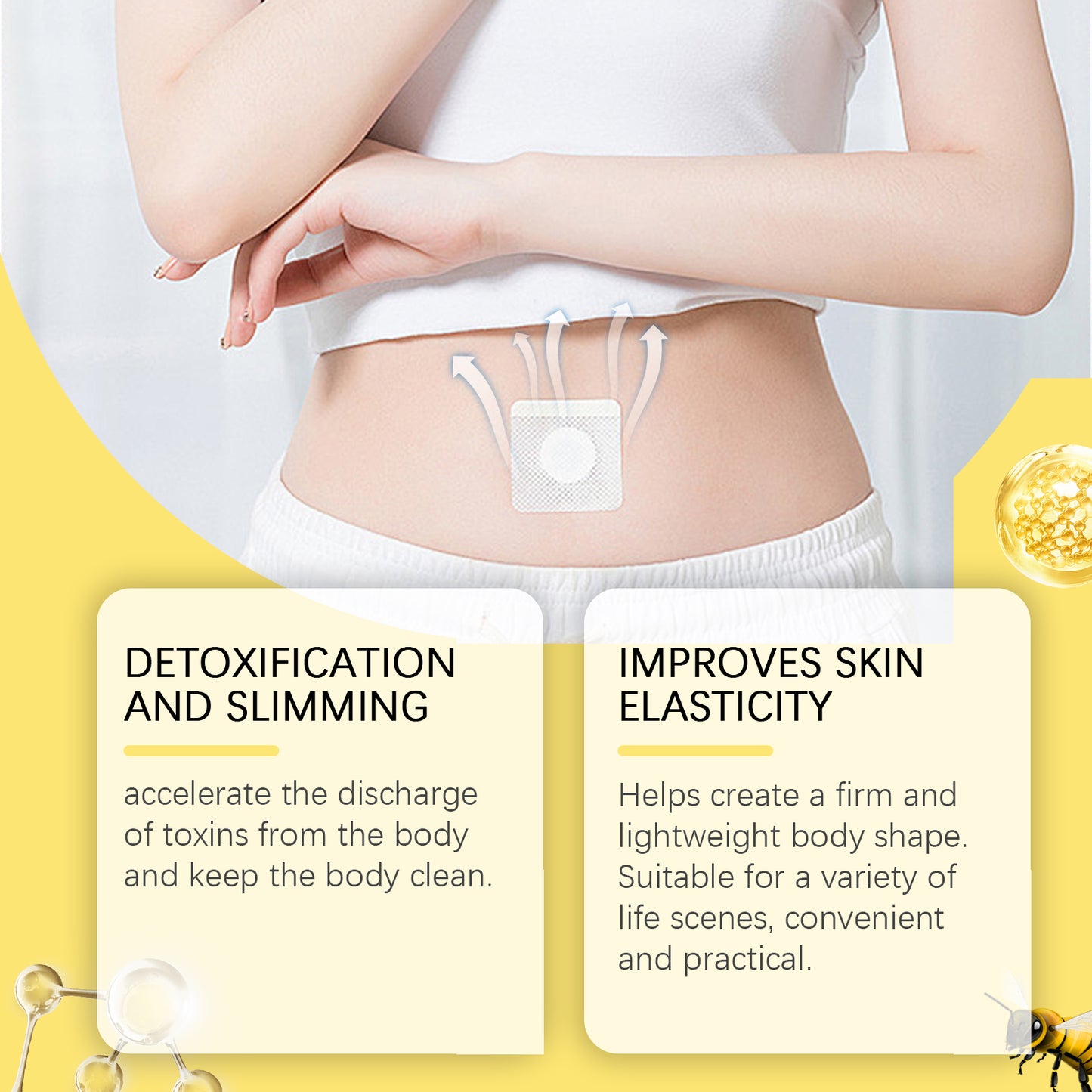 Bee Venom Slimming Patch - Abdominal Firming & Shaping Treatment (10 Pack)