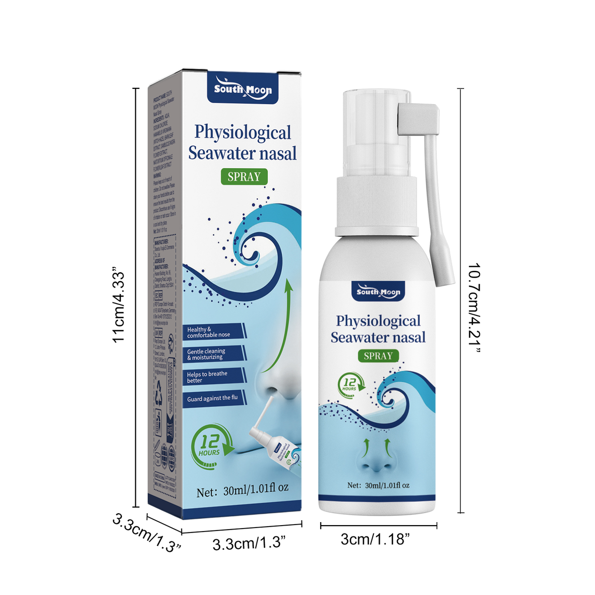 Saline Nasal Spray 30ml - Congestion Relief
