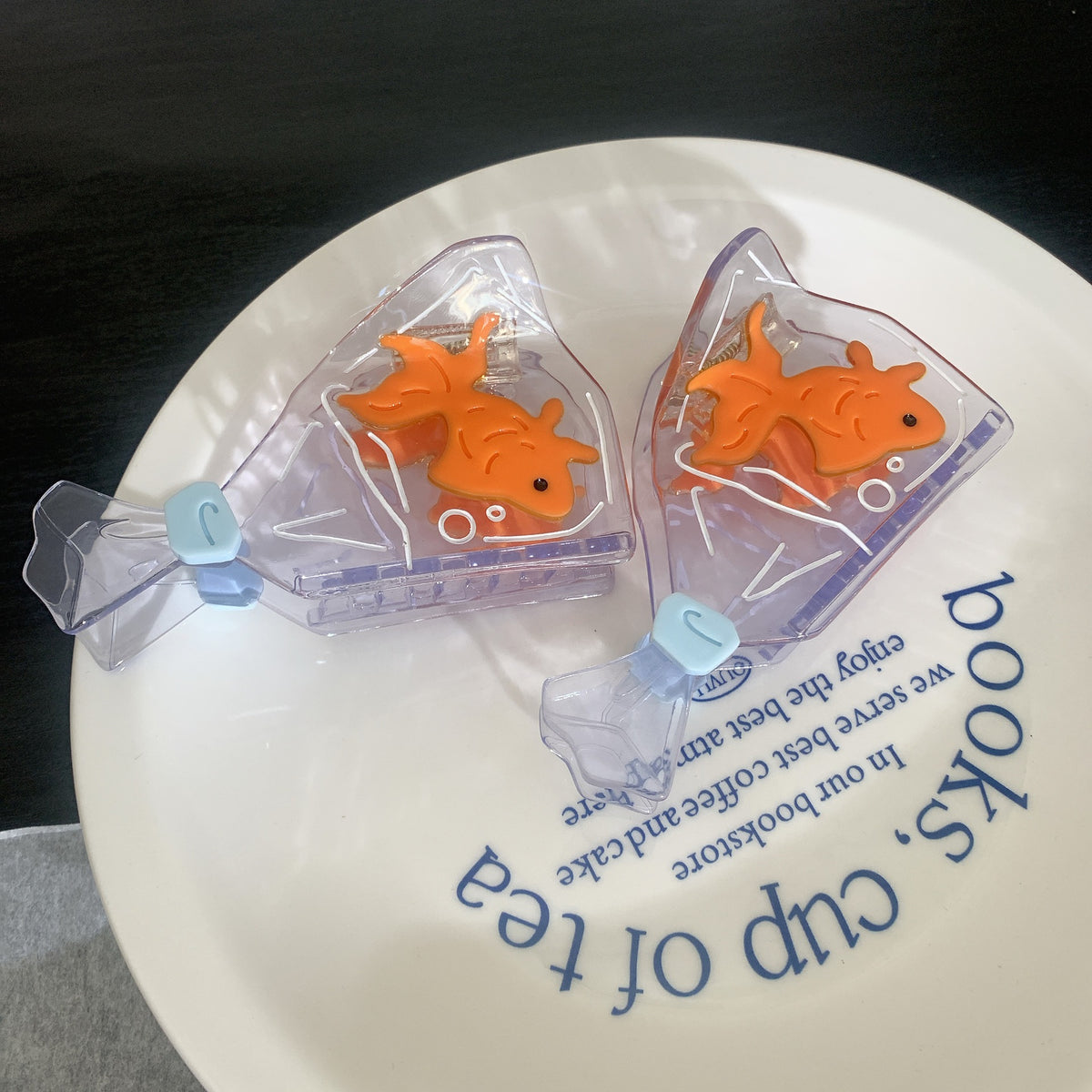 Goldfish Acetate Hairpin with Creative Stitching Design