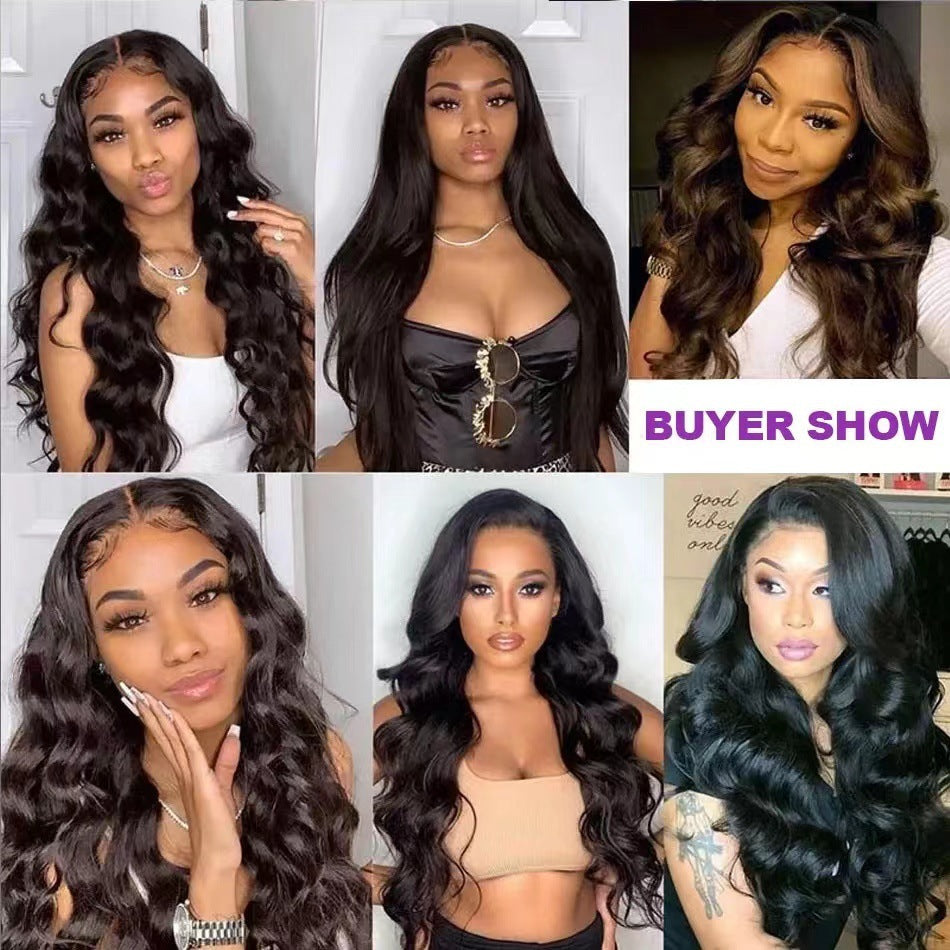 Long Curly Wig with Lace Front Cap for Women - Heat-Resistant Synthetic Hair