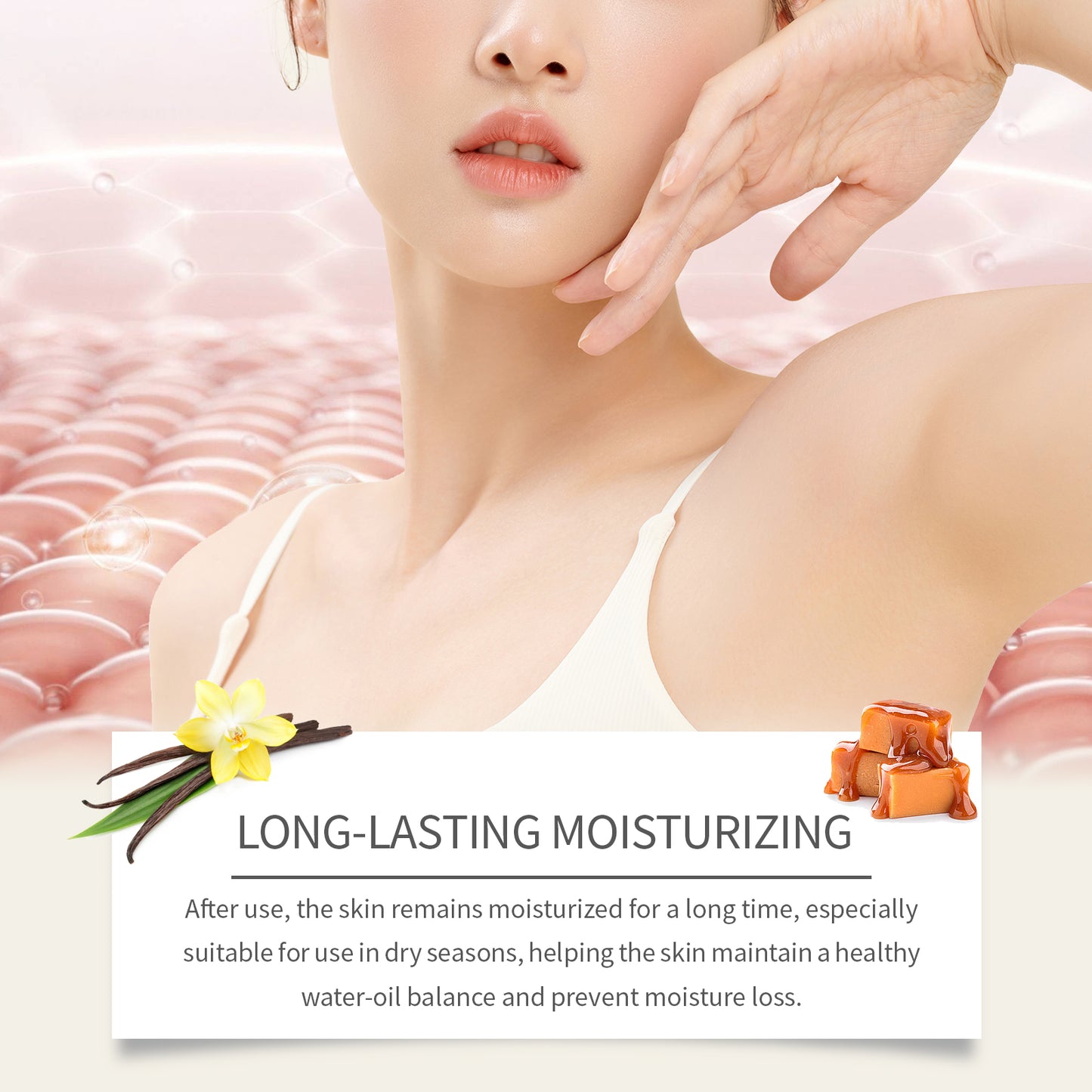 Caramel Vanilla Moisturizing Body Lotion - Nourishing Hydration for Dry Skin