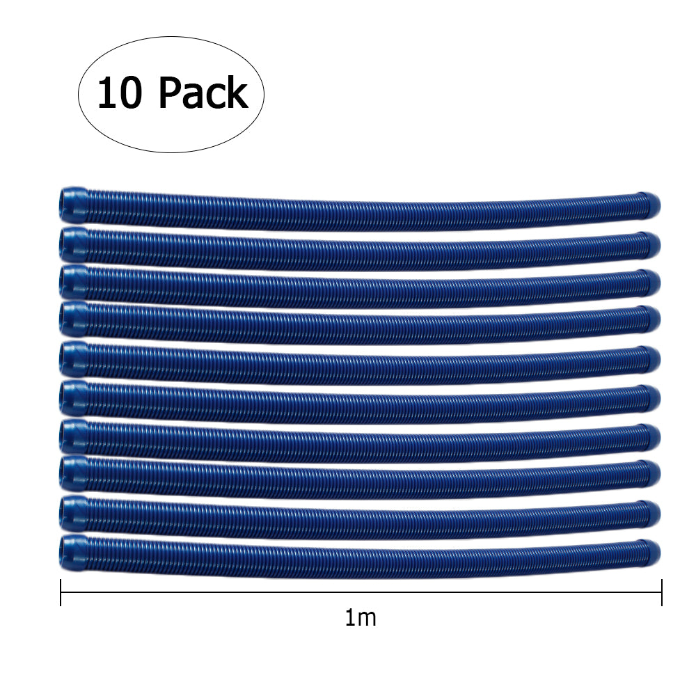 Automatic Pool Cleaner with 10 Hoses - Easy Install, Blue