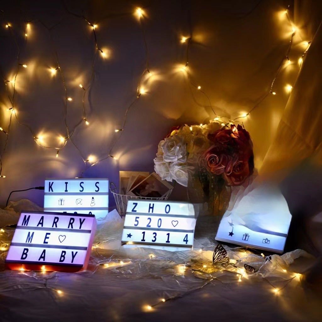 LED Light Box Puzzle Lamp with Customizable Color & Material Options
