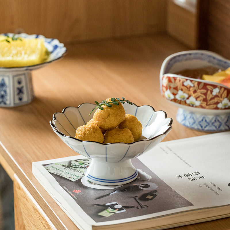 Retro Ceramic Serving Bowl - Modern Simple Style, Multiple Colors
